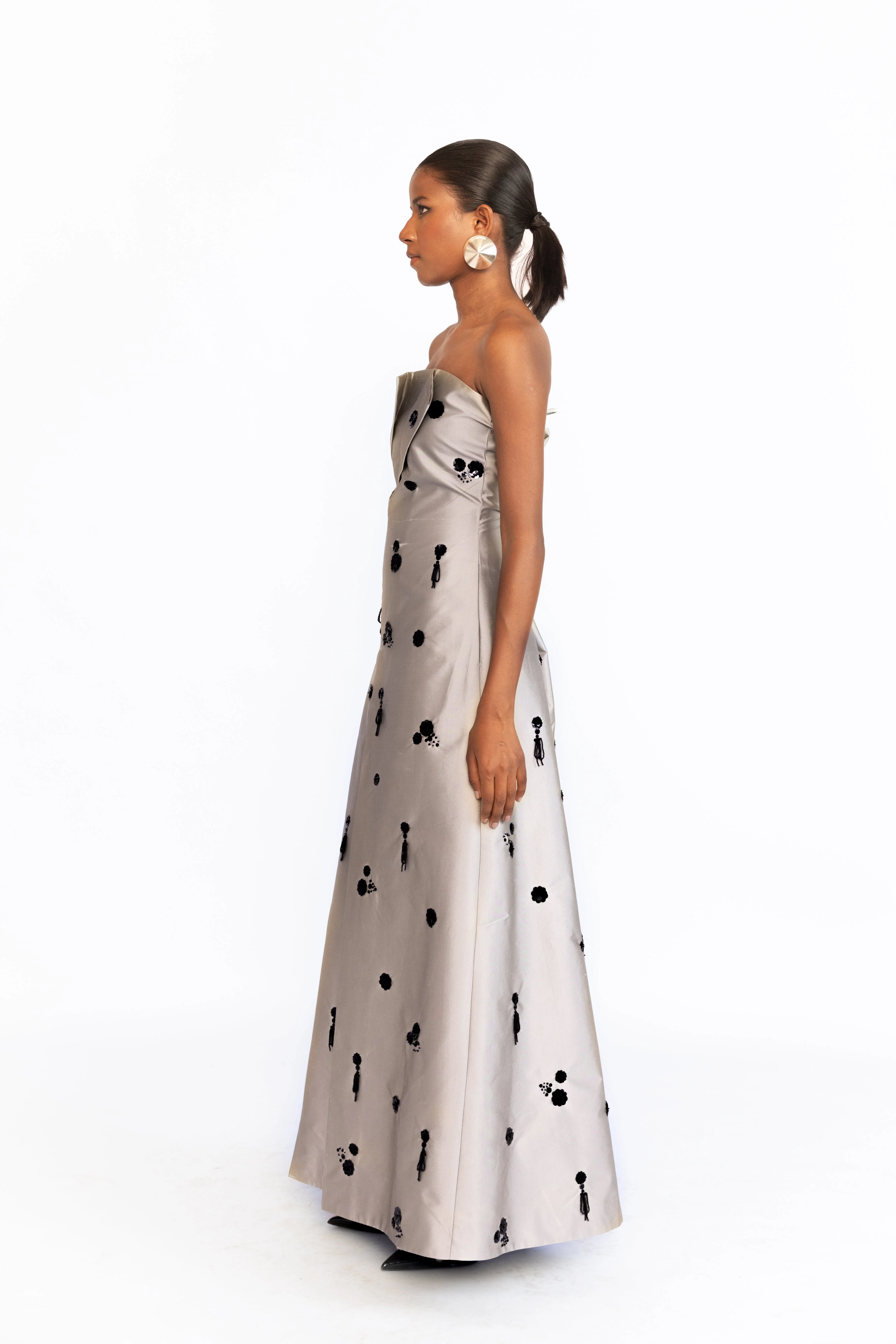 Amelia Sequin Dress - Silver - Image 3