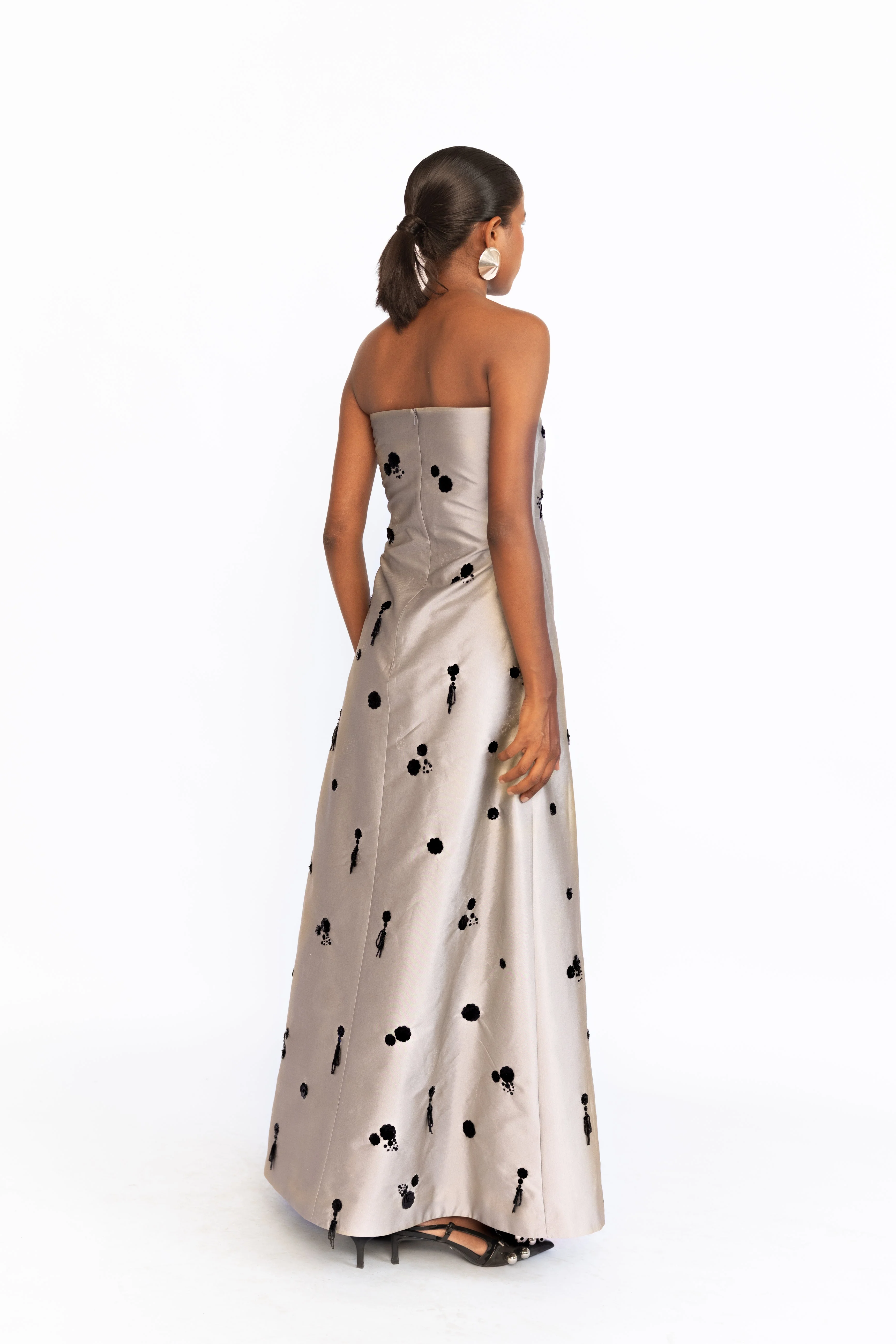Amelia Sequin Dress - Silver - Image 4