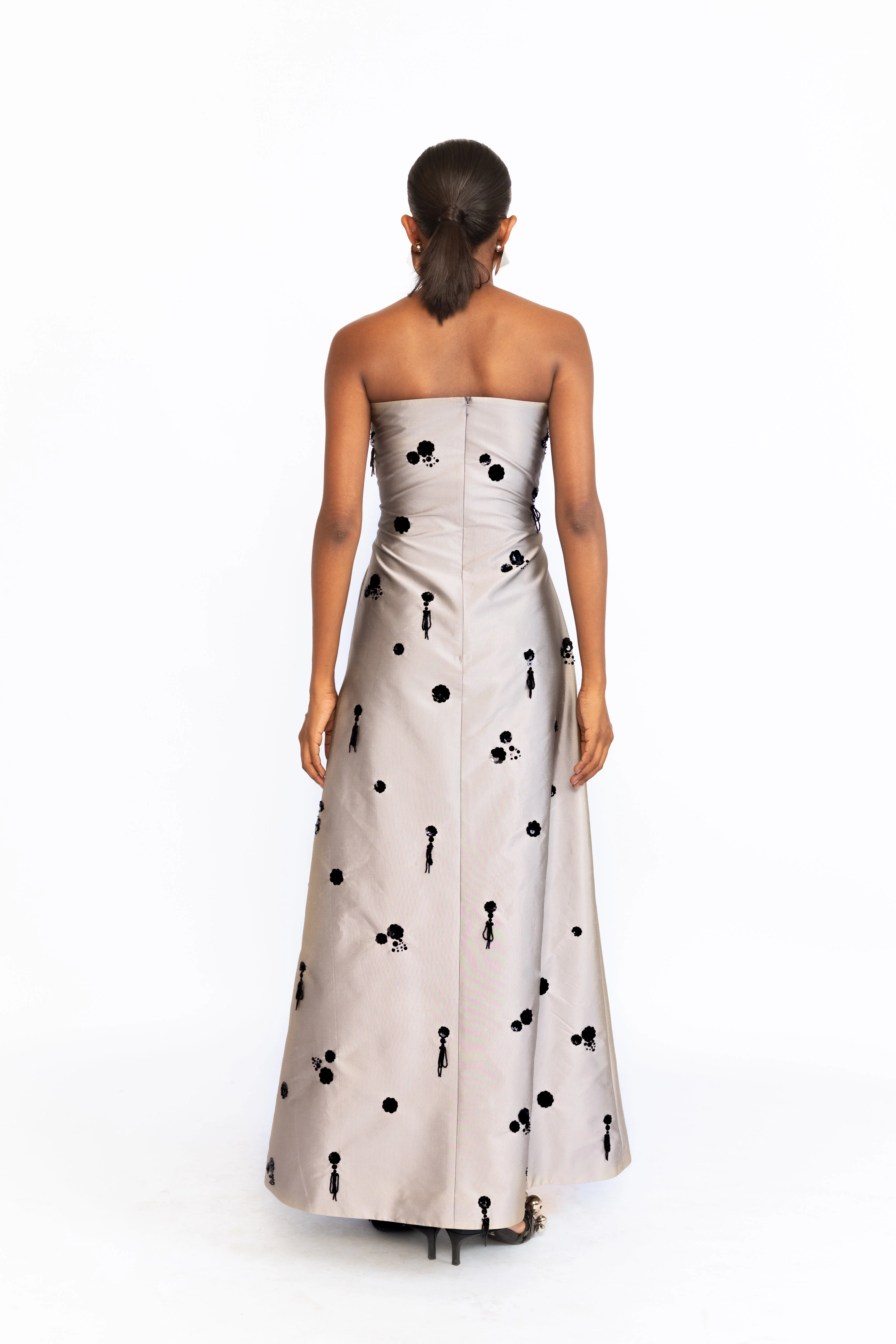 Amelia Sequin Dress - Silver - Image 5