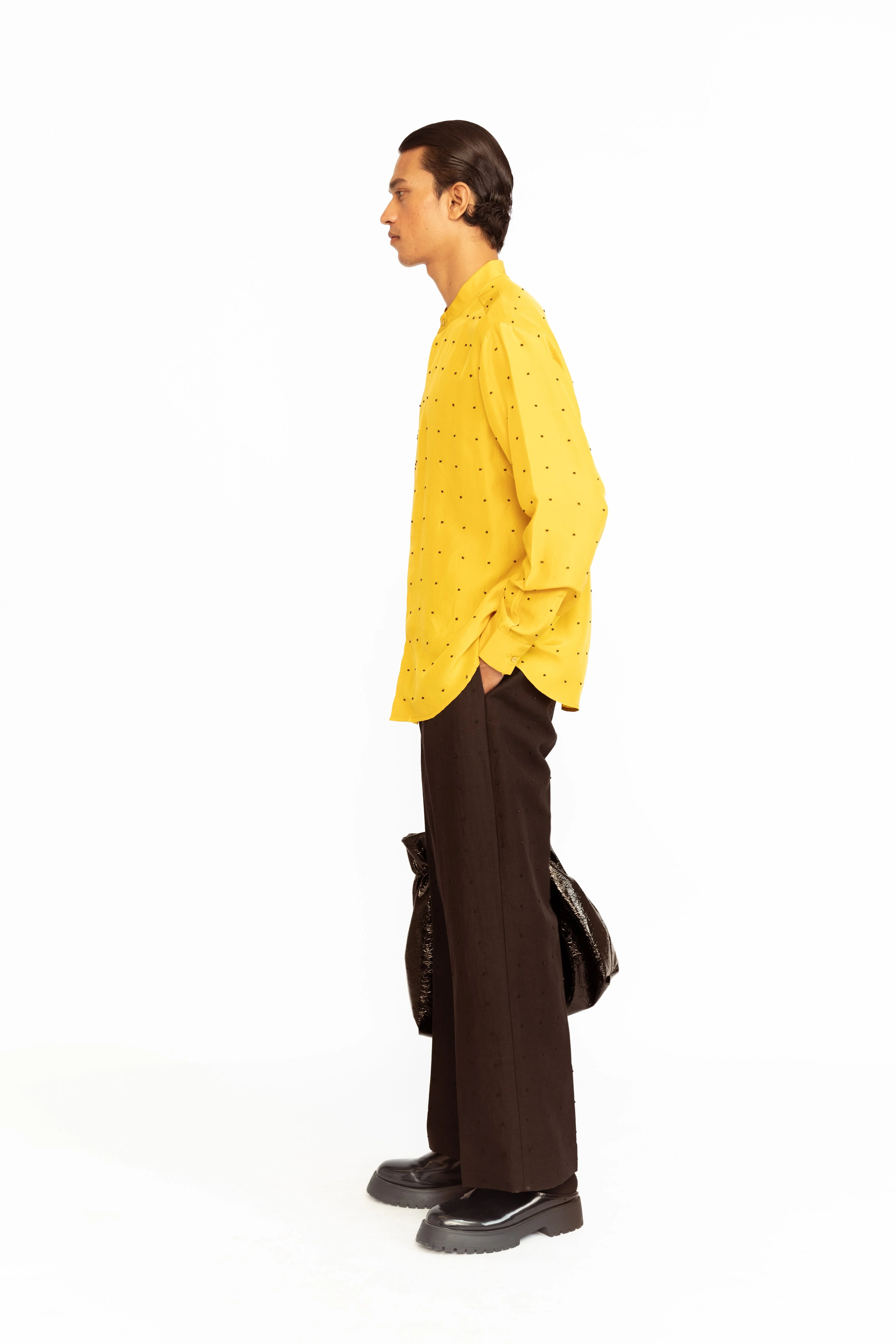 Angus Embroidered Silk Shirt - Image 4