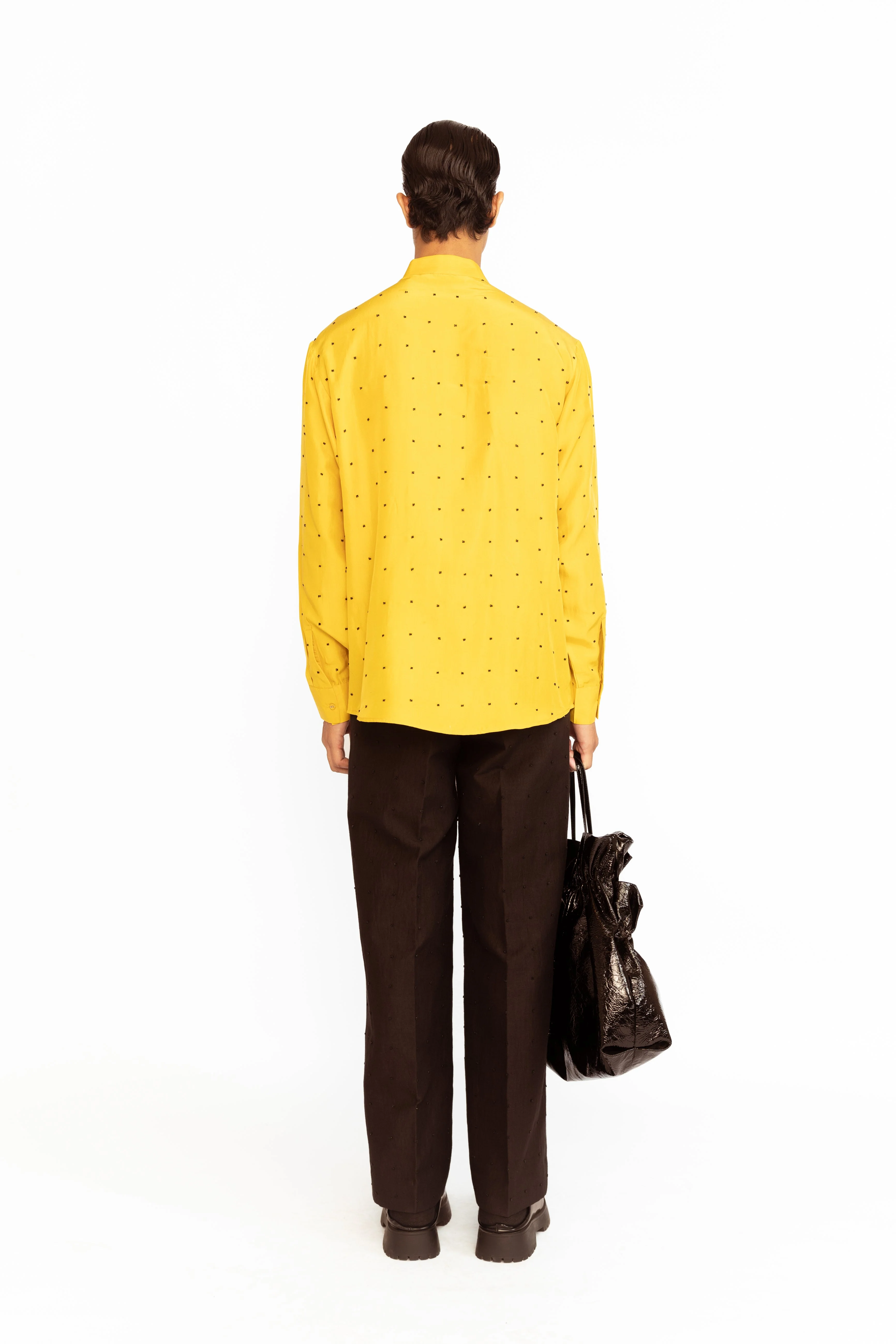 Angus Embroidered Silk Shirt - Image 6
