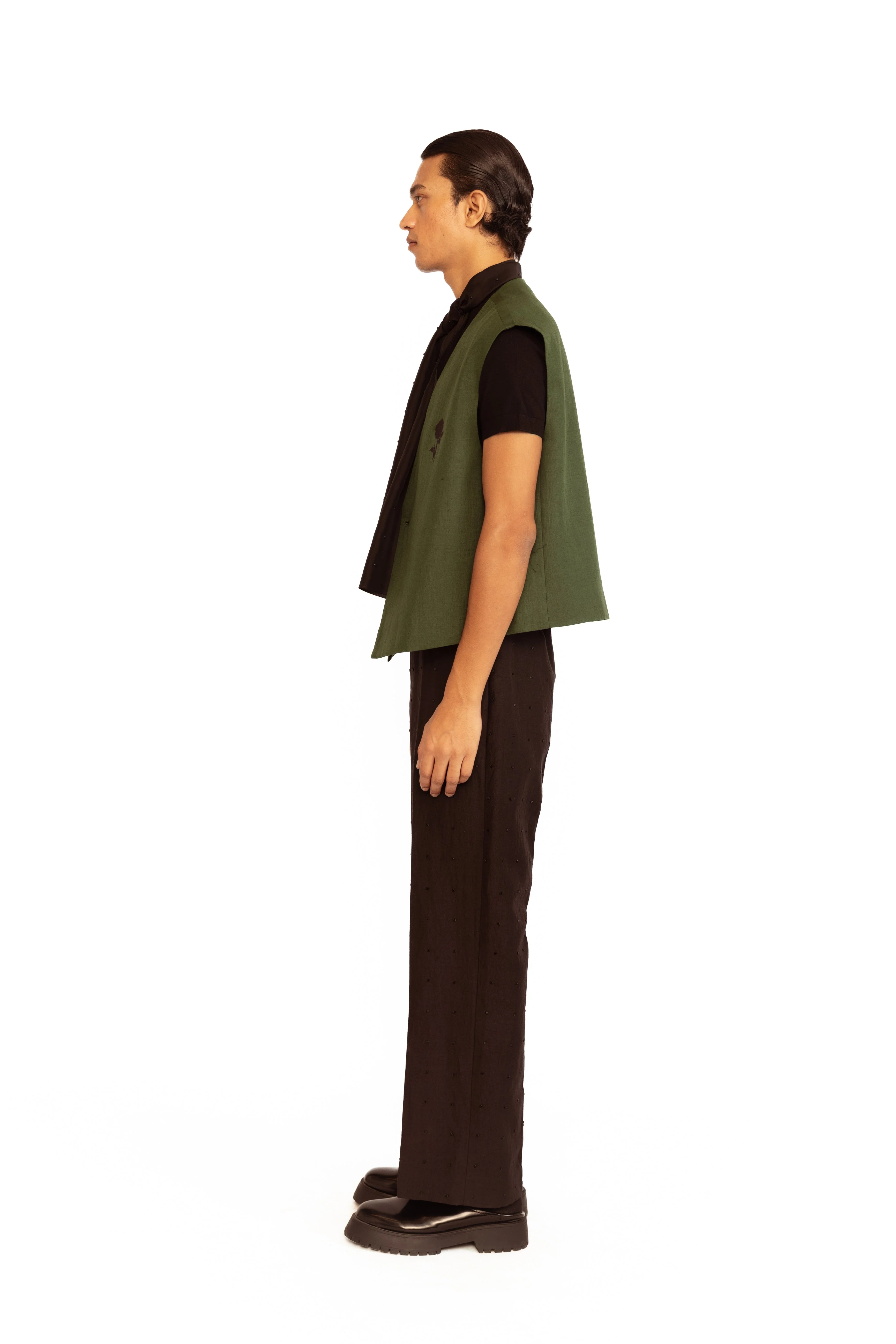Archibald Waistcoat  - Olive Green - Image 5