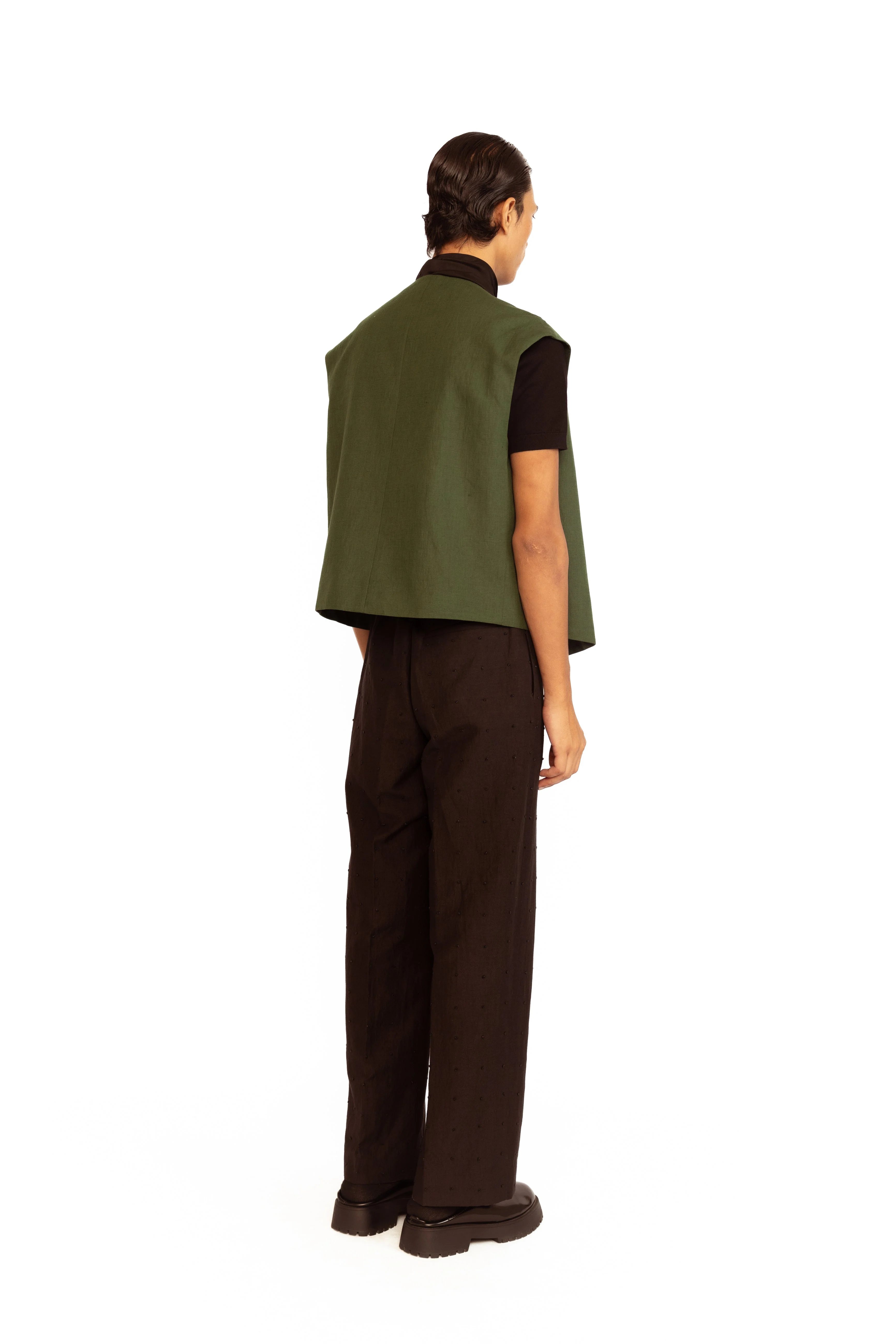 Archibald Waistcoat  - Olive Green - Image 6