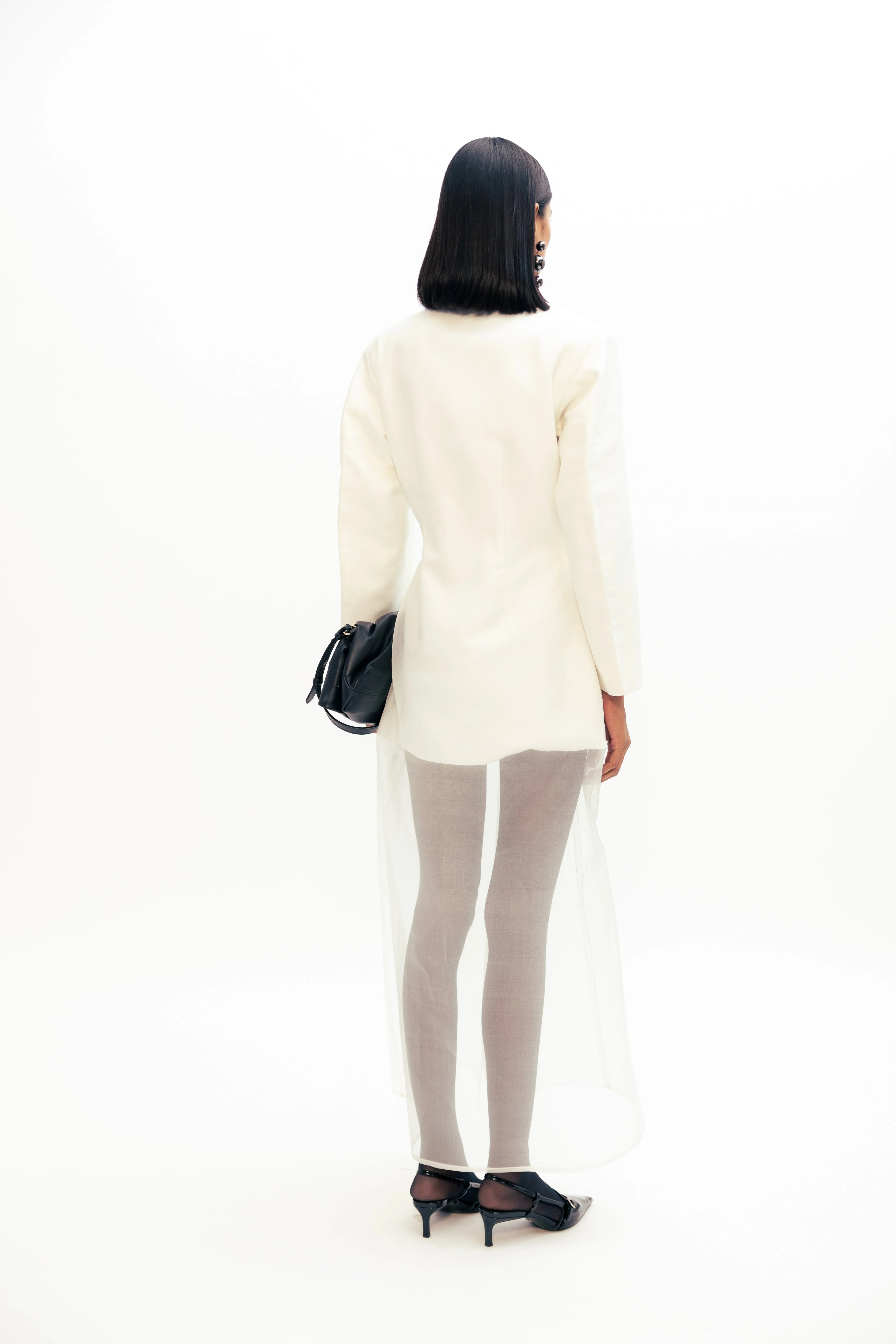 Barbara Mini Dress - Ivory - Image 4