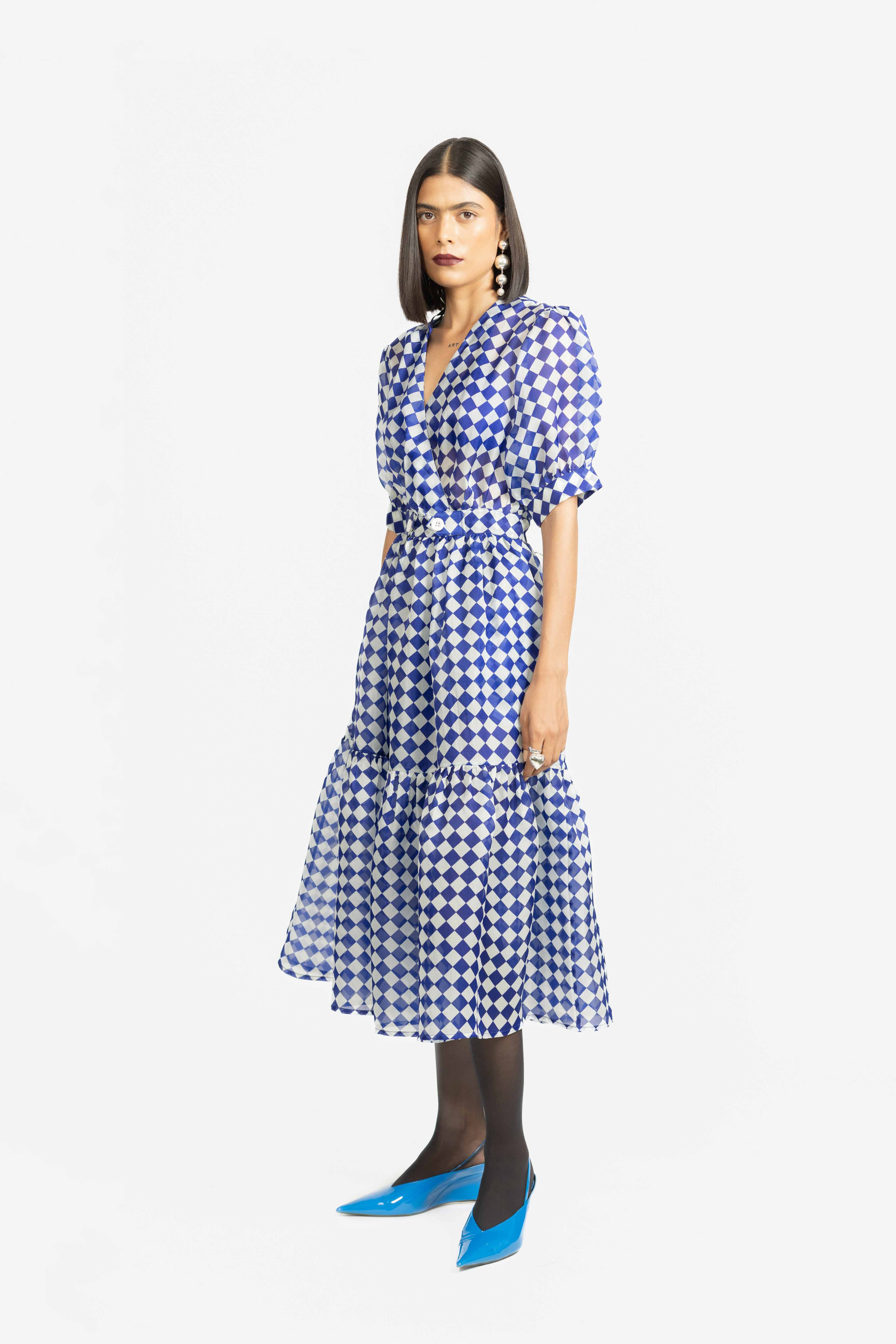 Elara Checkered Dress - Image 3