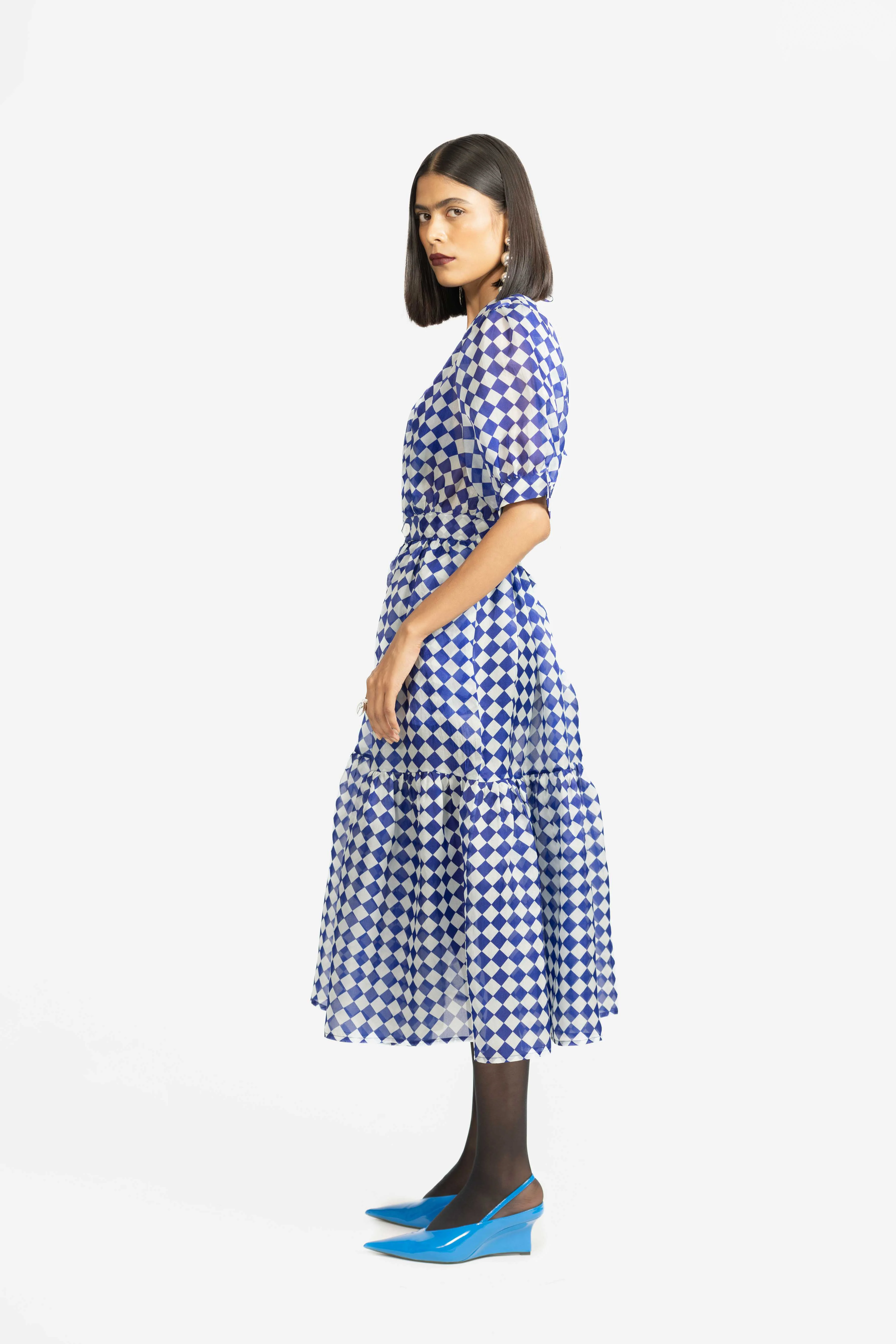 Elara Checkered Dress - Image 4