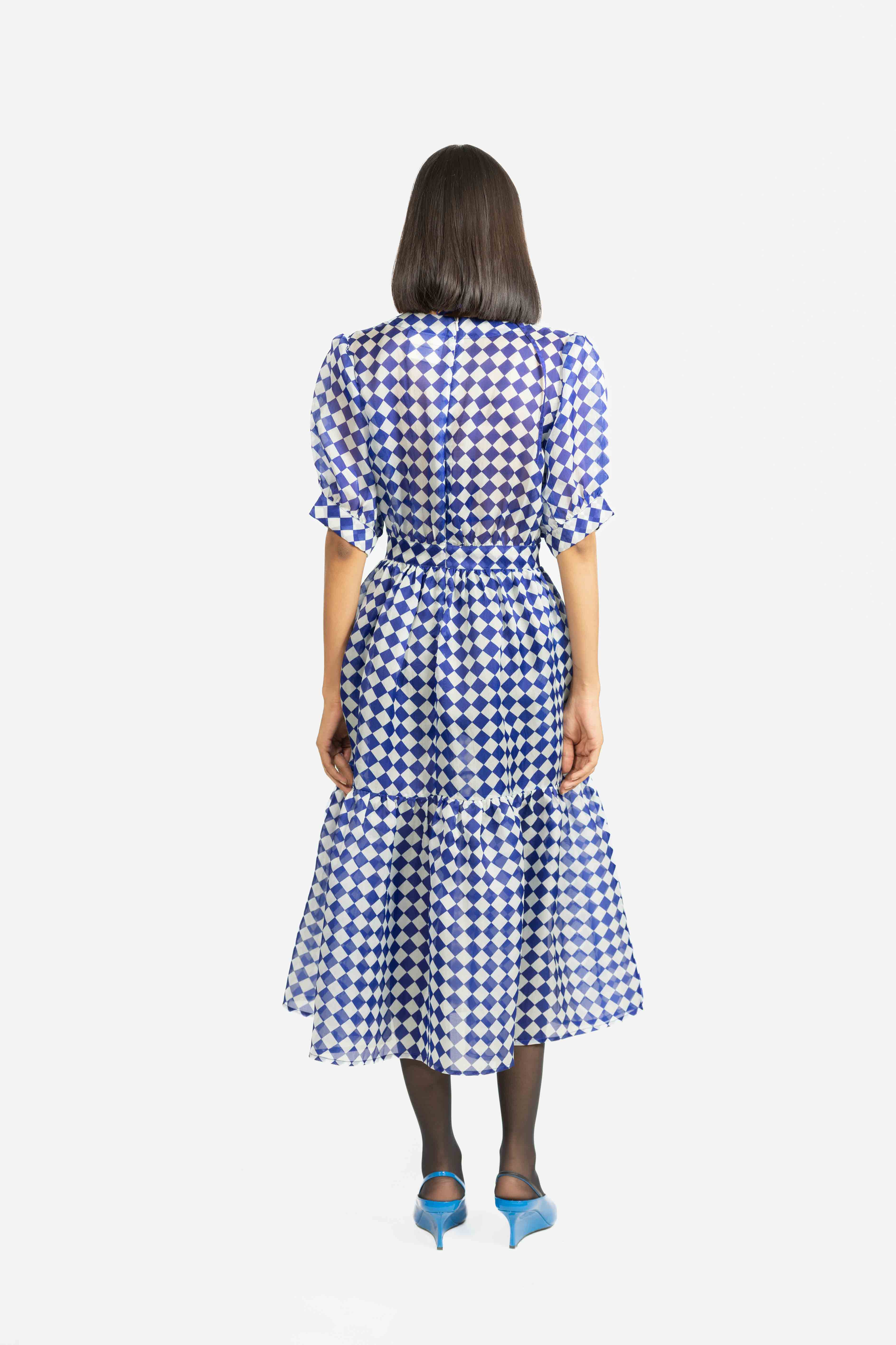 Elara Checkered Dress - Image 5