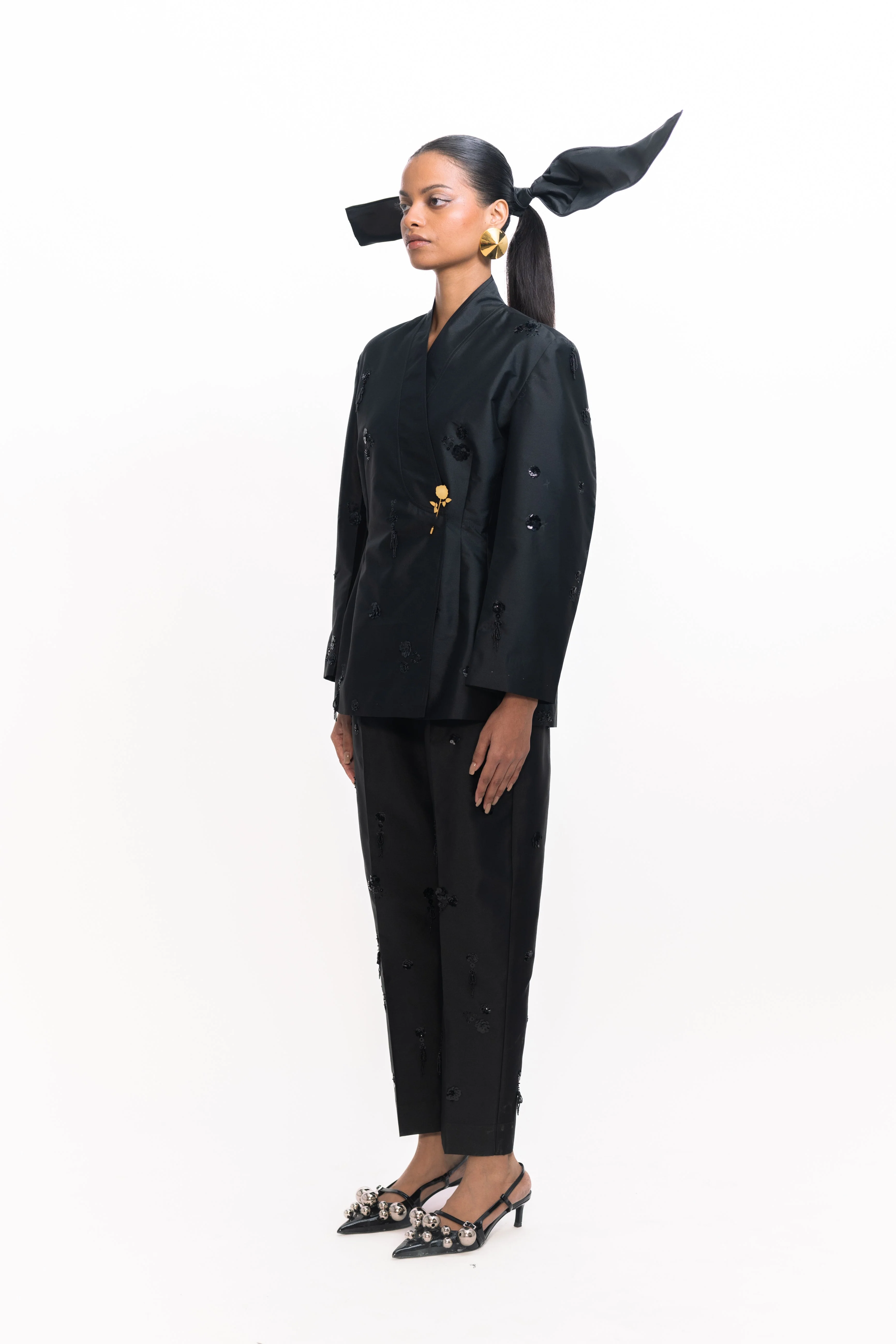 Lamar Sequins Blazer - Black - Image 3