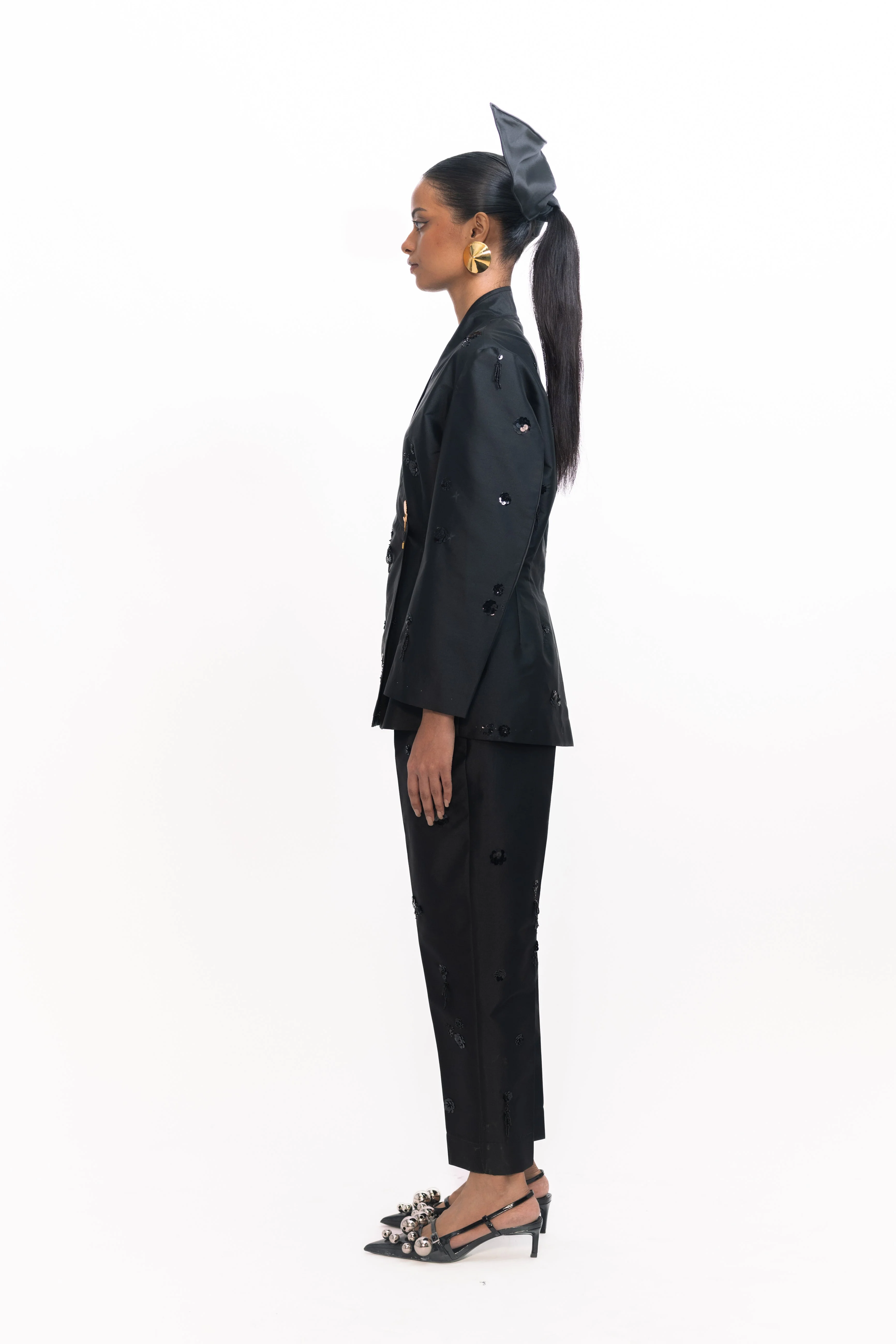 Lamar Sequins Blazer - Black - Image 4