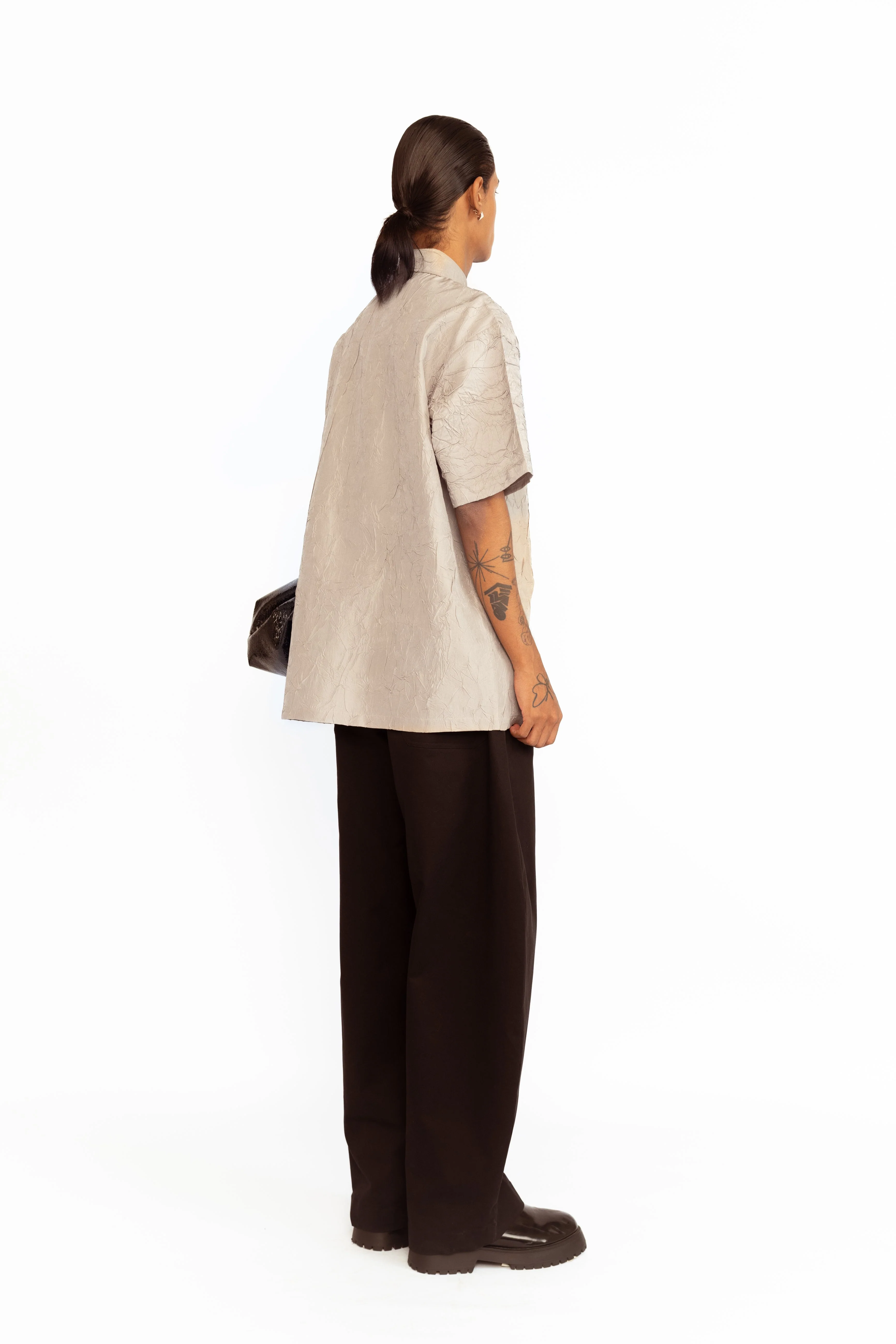 Oleander Applique Shirt - Silver - Image 5