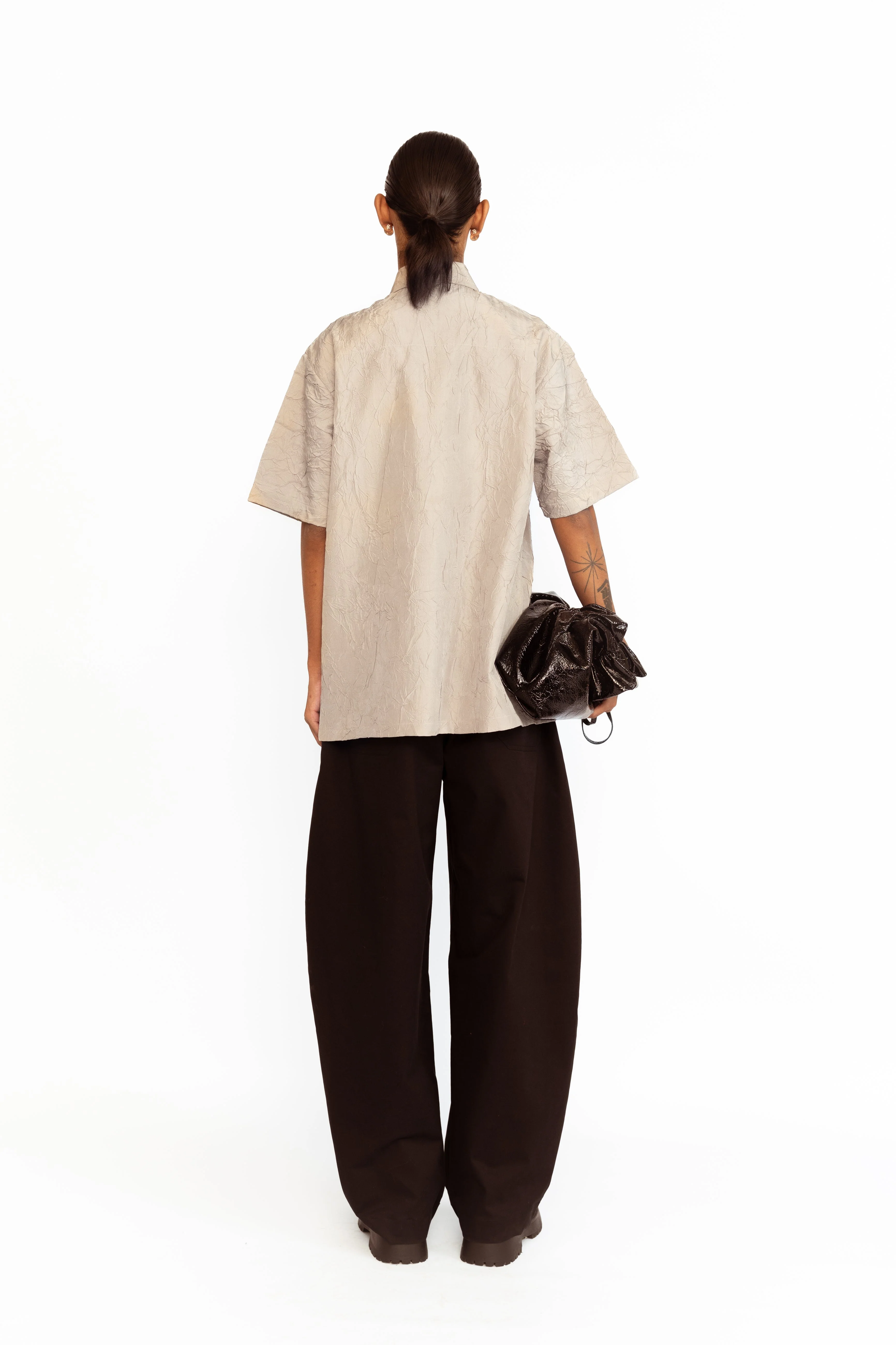 Oleander Applique Shirt - Silver - Image 6