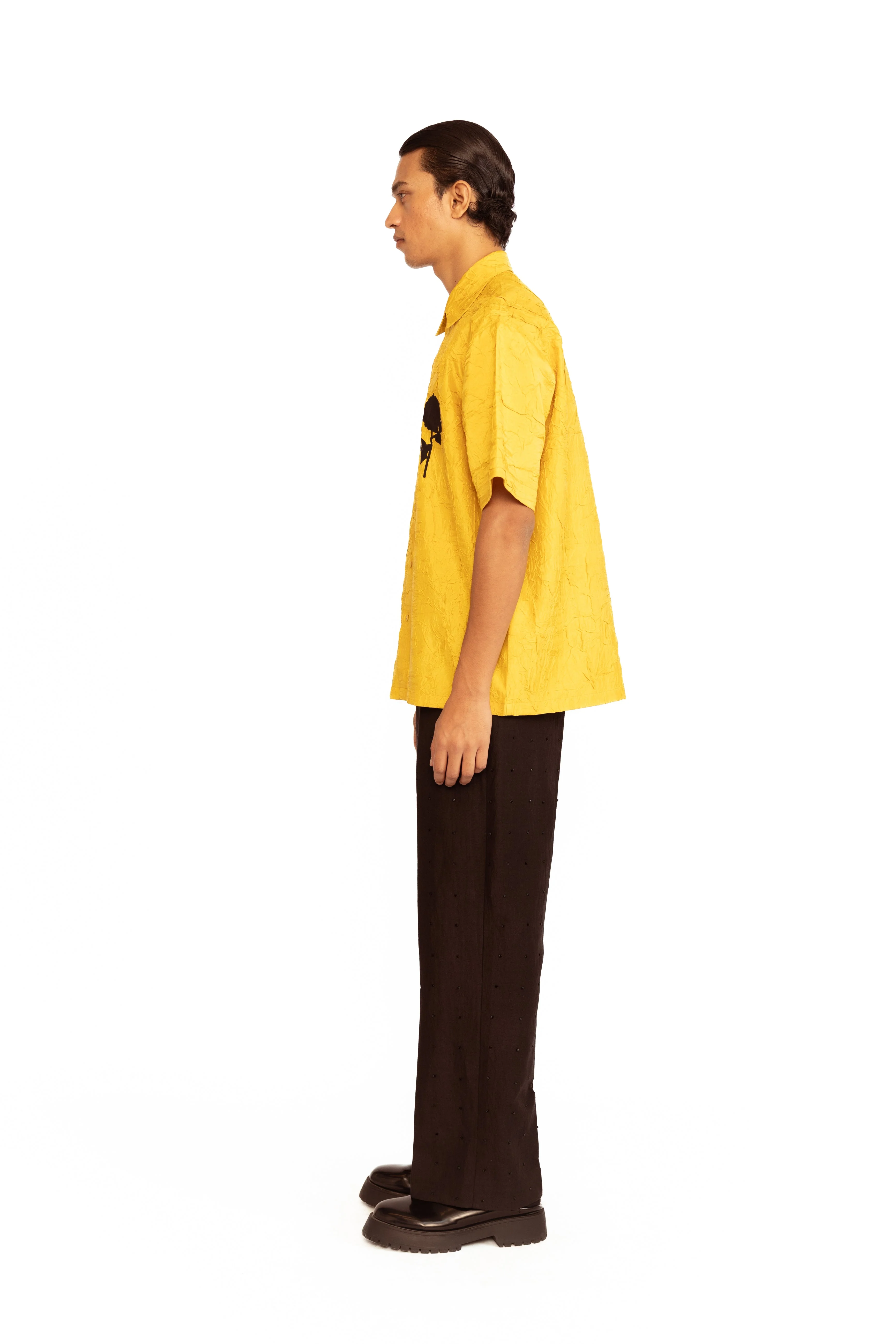 Oleander Applique Shirt - Yellow - Image 4
