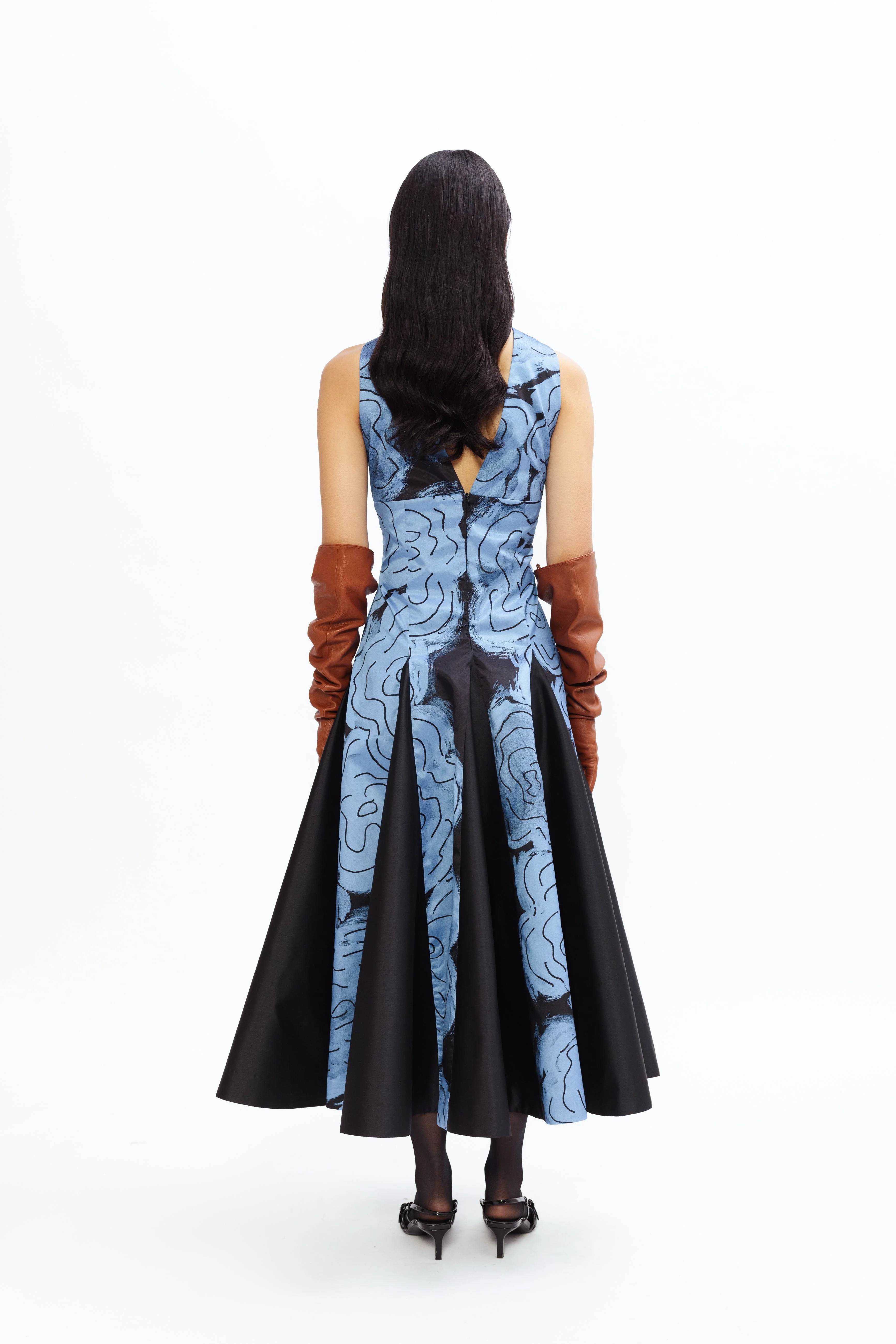 Silver Night Dress - Steel Blue - Image 4
