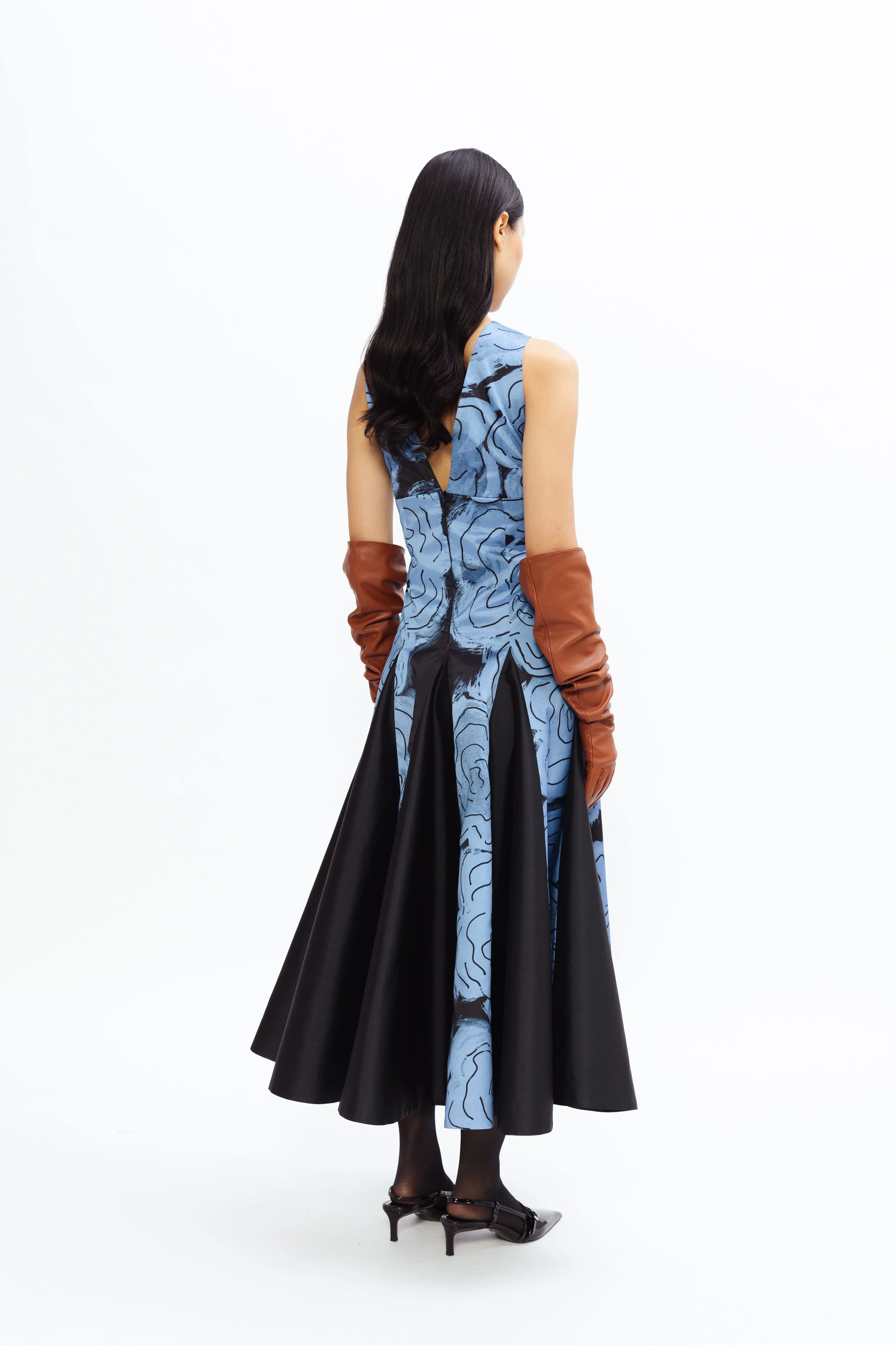 Silver Night Dress - Steel Blue - Image 5